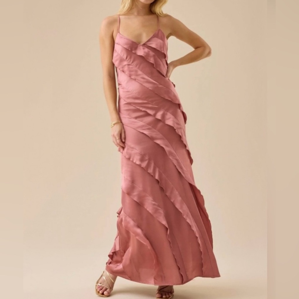 NWT Altar’d State Addison maxi dress in withered rose, size XXL